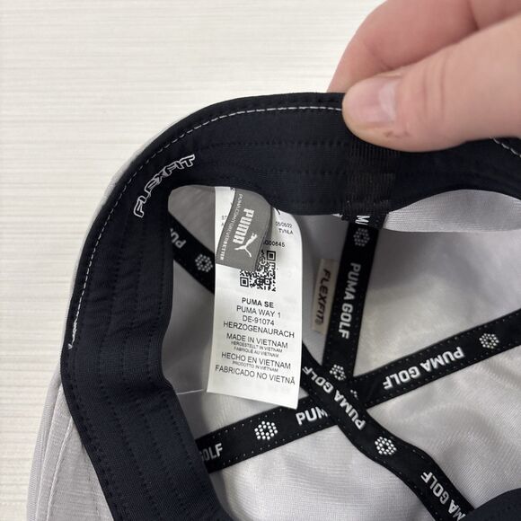 Puma Golf Driver Cap FlexFit Size S/M Small/Medium Light Gray NWT - Picture 5 of 5